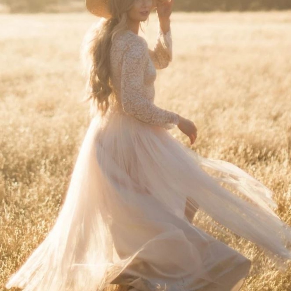 Bliss Tulle - Willow Maxi Tulle Skirt - Pale Nude